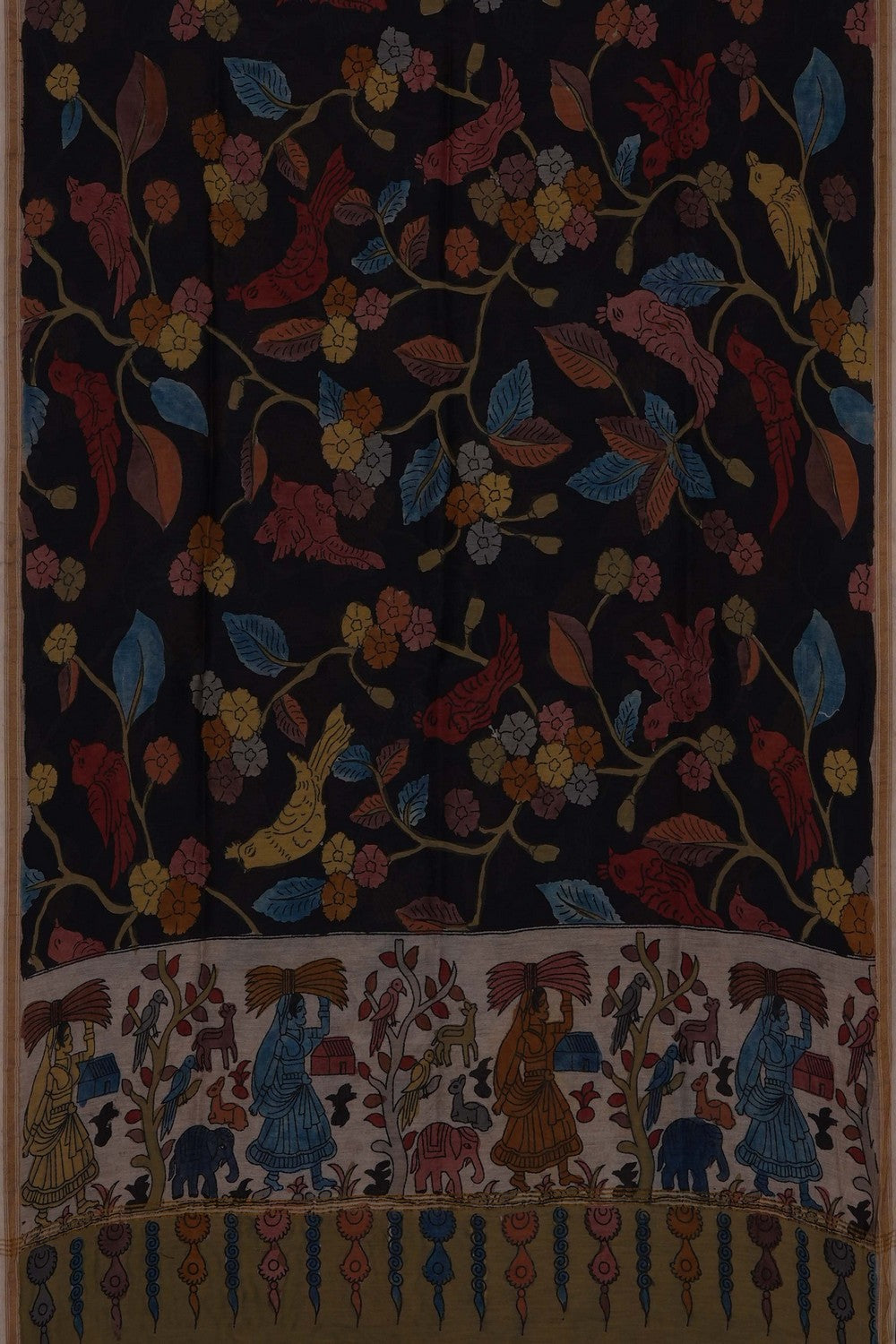 Image of Kalamkari Hand-Painted Dupatta