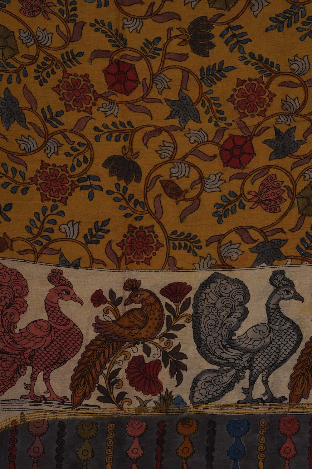 Image of Kalamkari Hand-Painted Dupatta