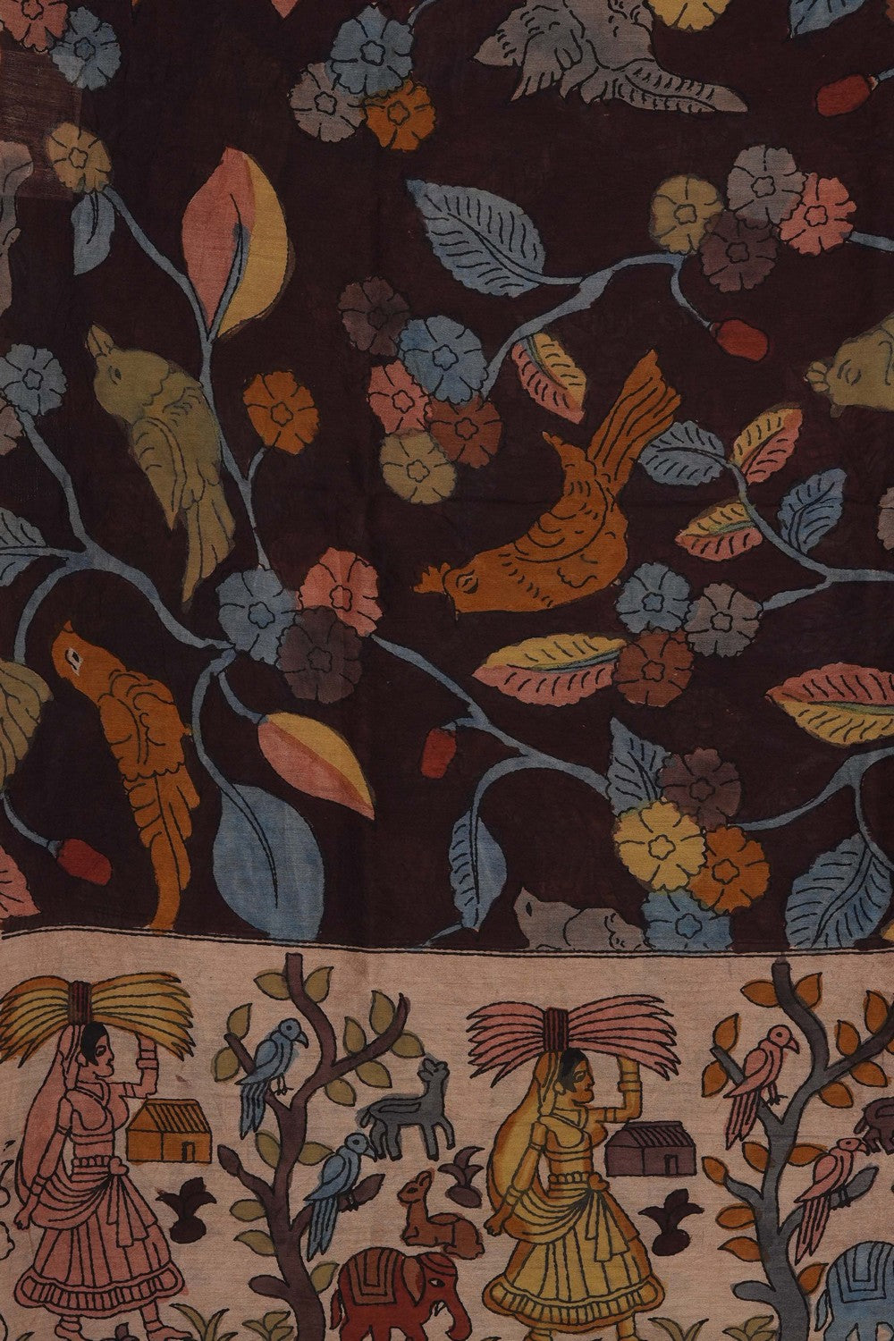 Image of Kalamkari Hand-Painted Dupatta