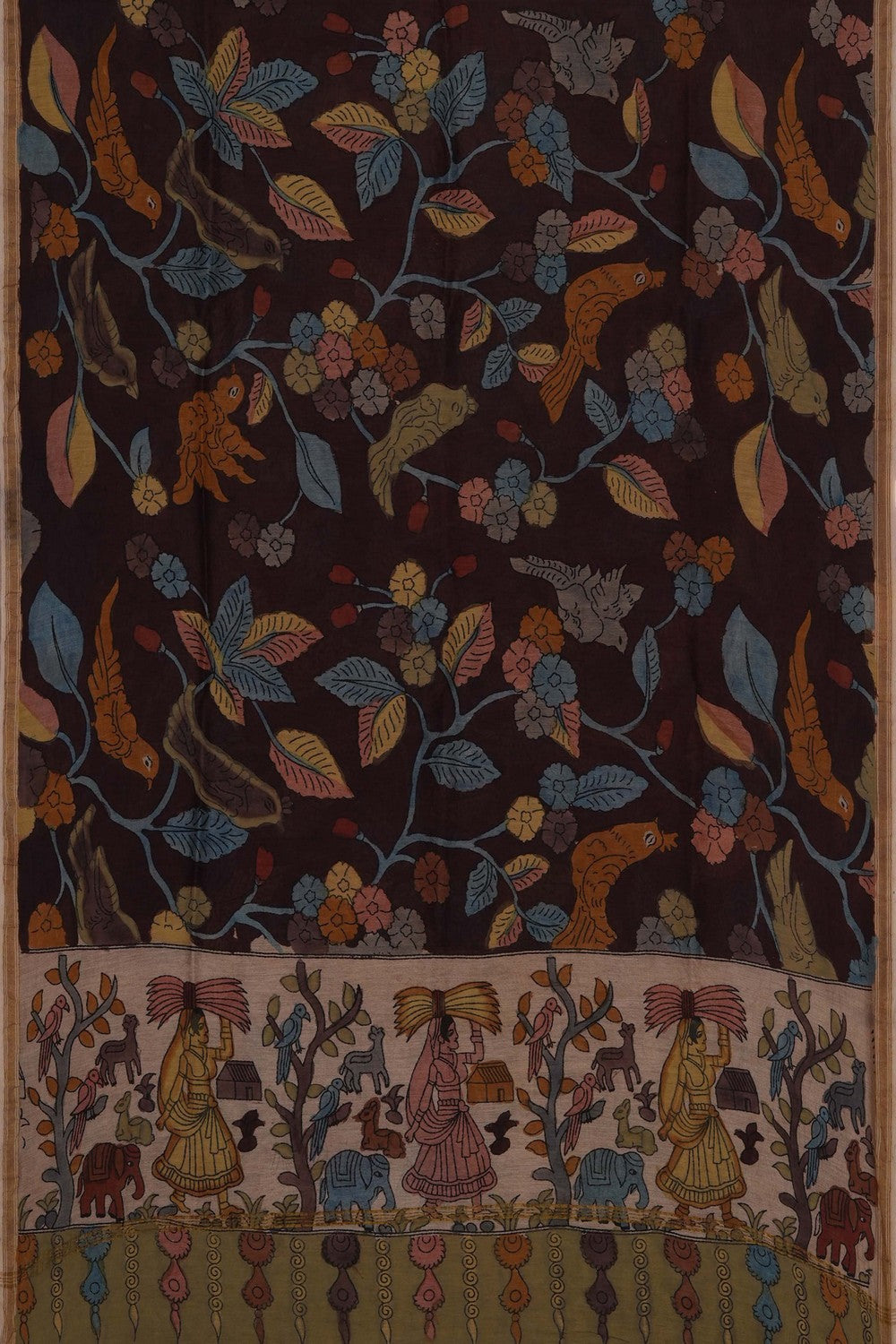 Image of Kalamkari Hand-Painted Dupatta