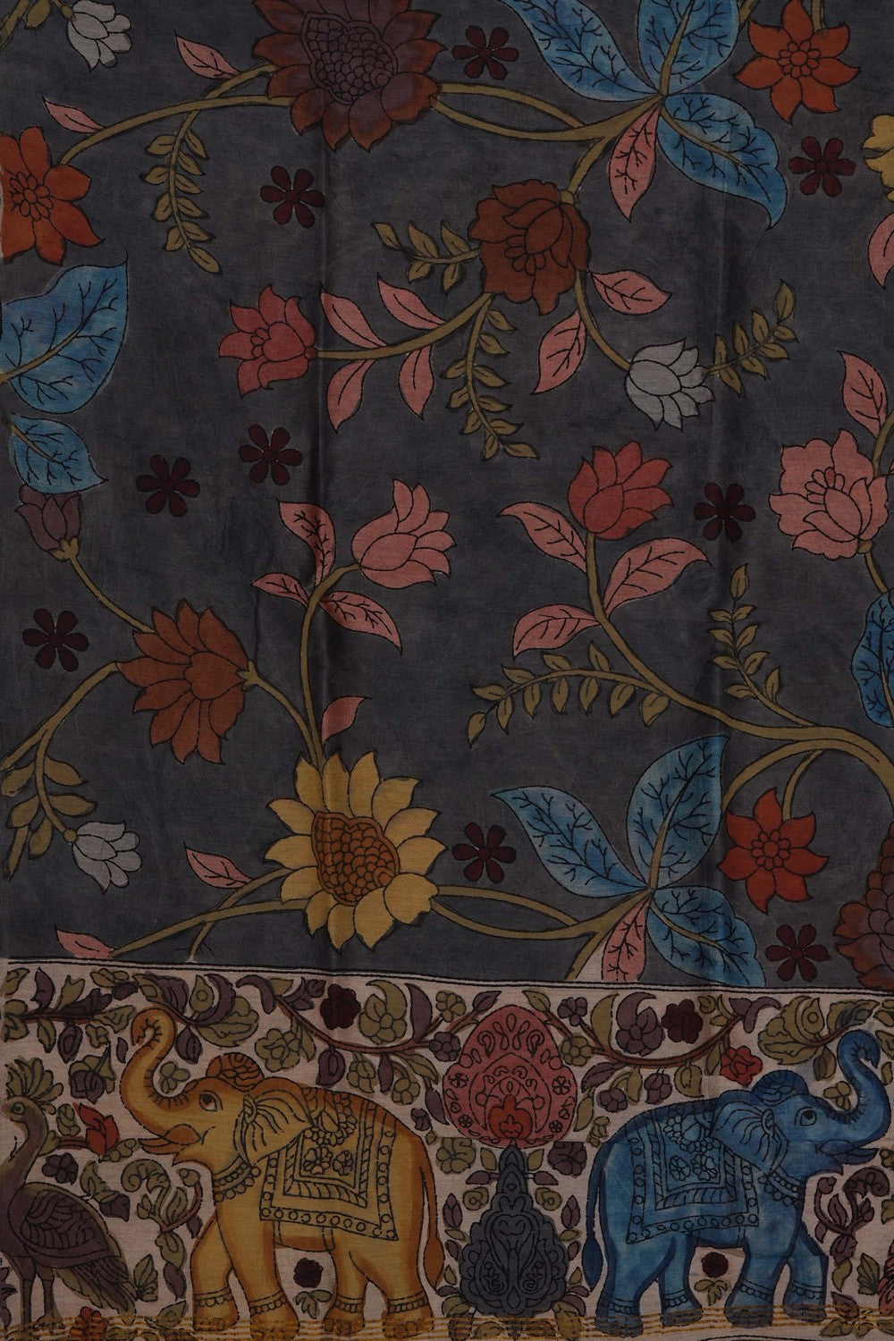 Image of Kalamkari Hand-Painted Dupatta