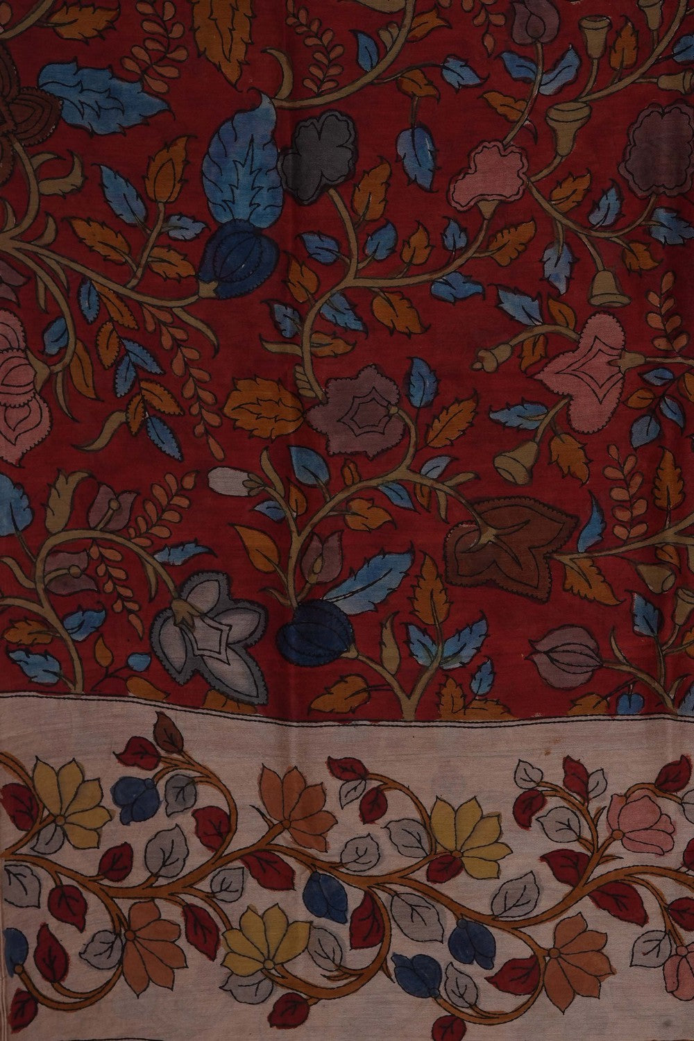 Image of Kalamkari Hand-Painted Dupatta
