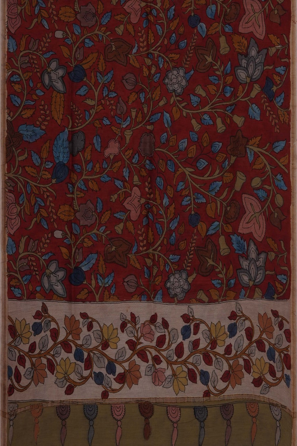 Image of Kalamkari Hand-Painted Dupatta
