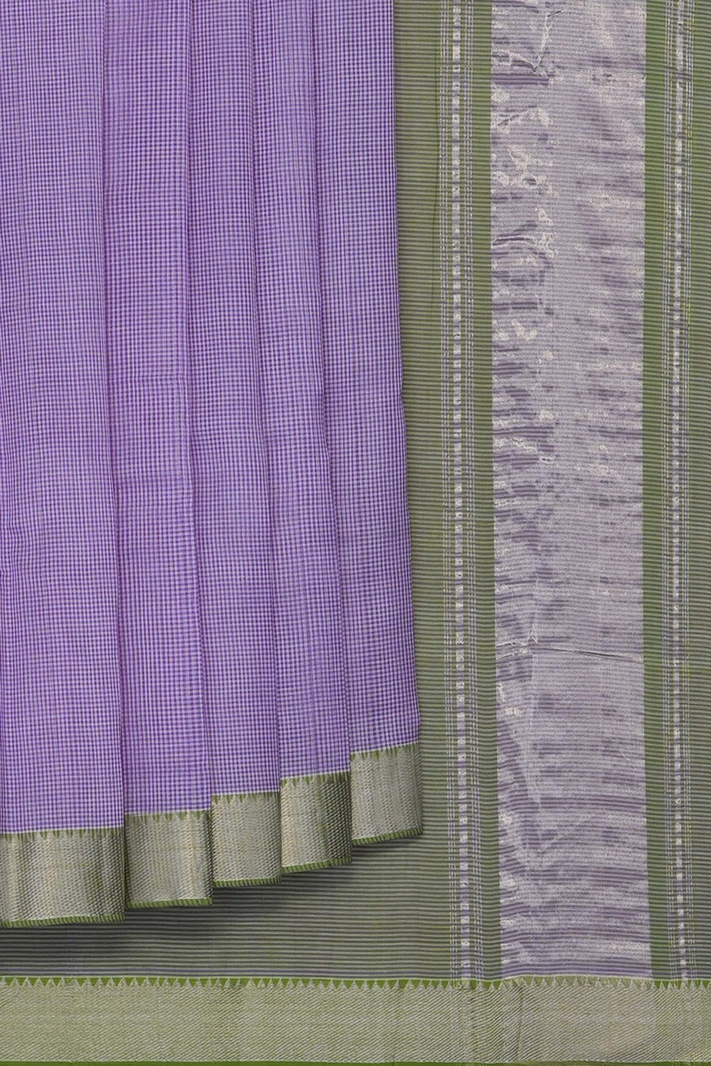 Image of Purple Mangalagiri Silk Saree