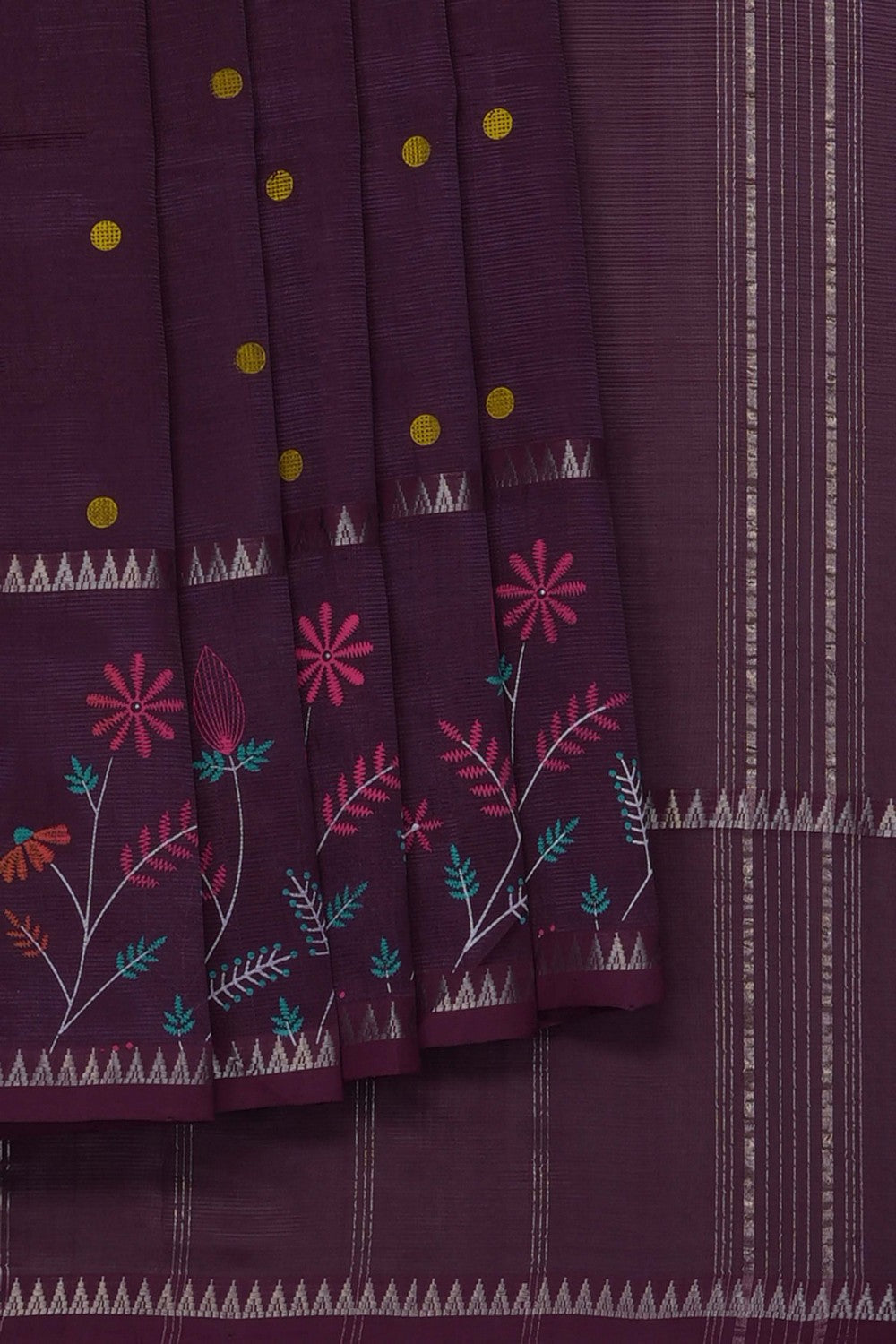 Image of Violet Mangalagiri Silk Saree