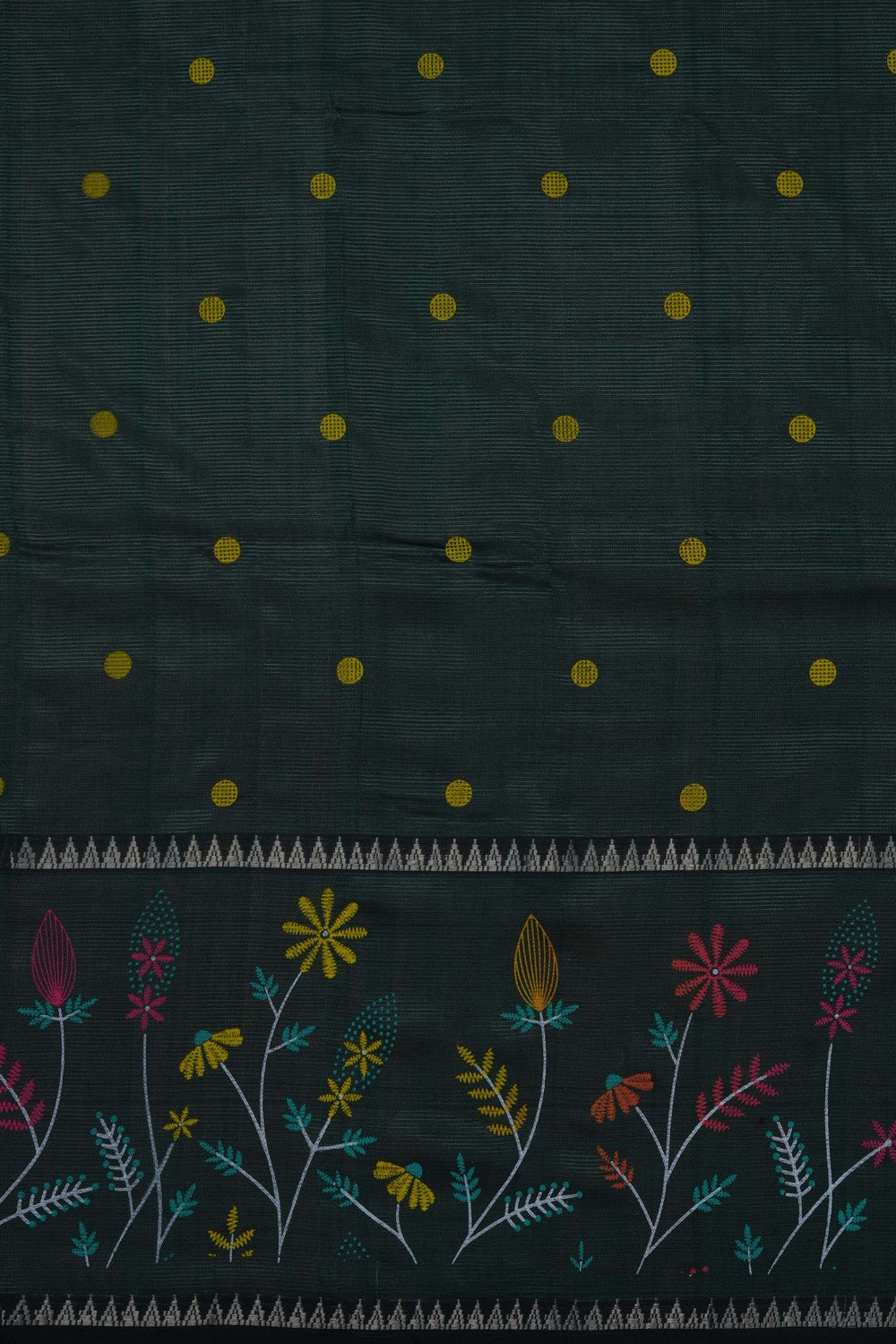 Image of Green Mangalagiri Silk Saree