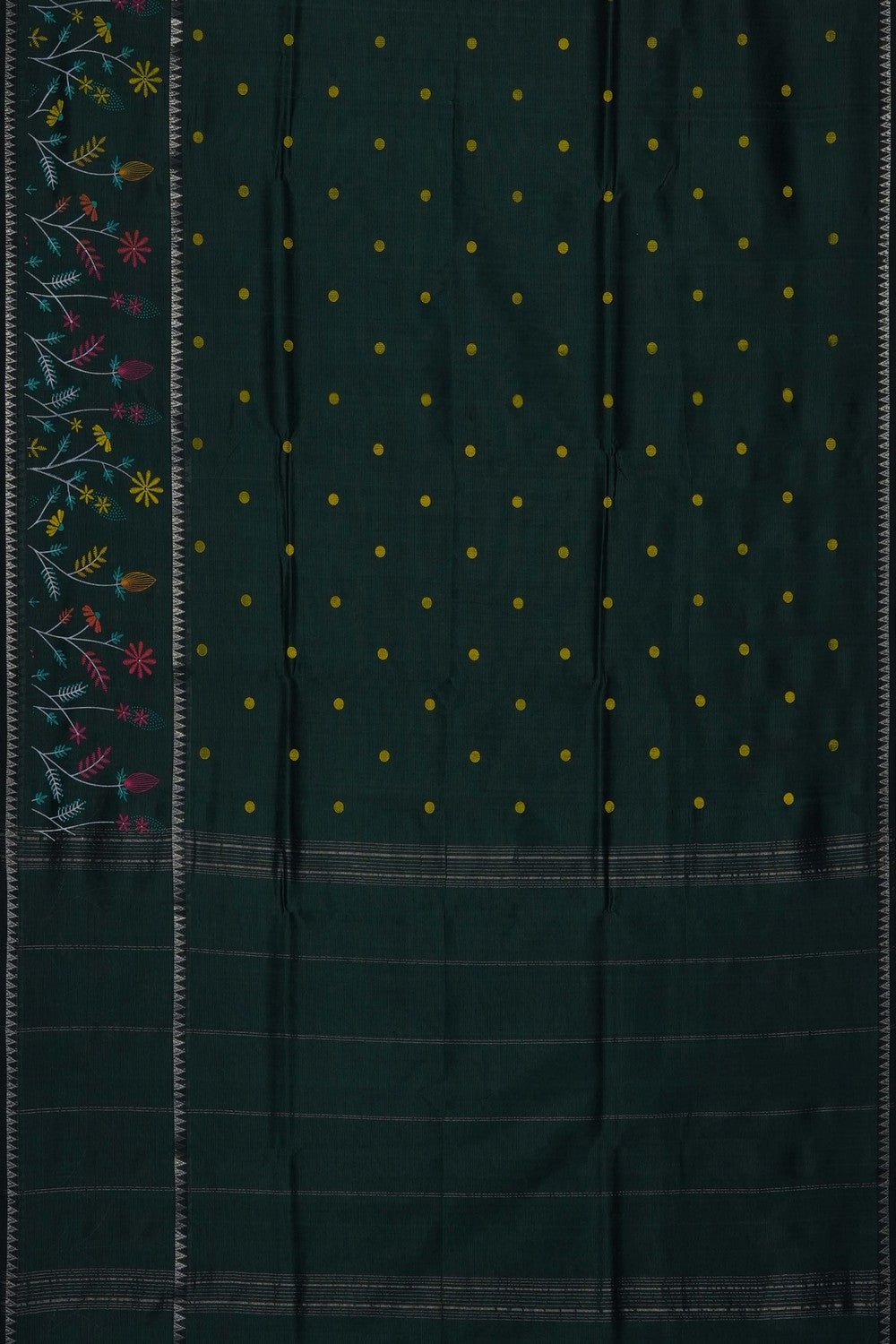 Image of Green Mangalagiri Silk Saree