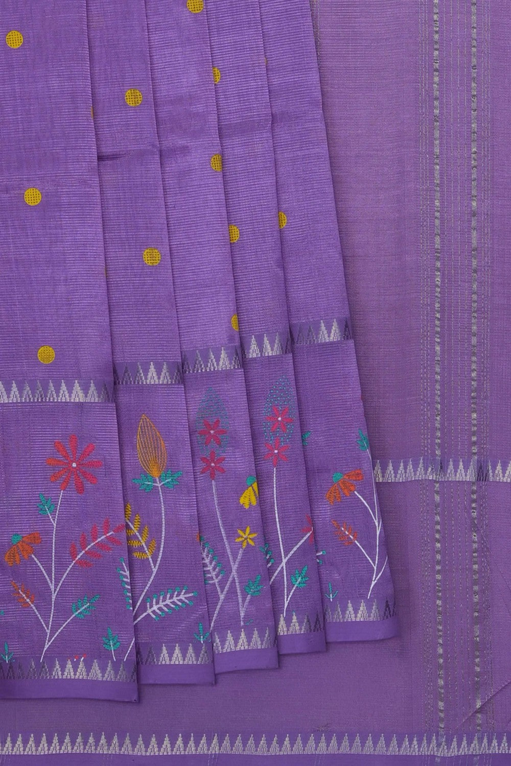 Image of Purple Mangalagiri Silk Saree