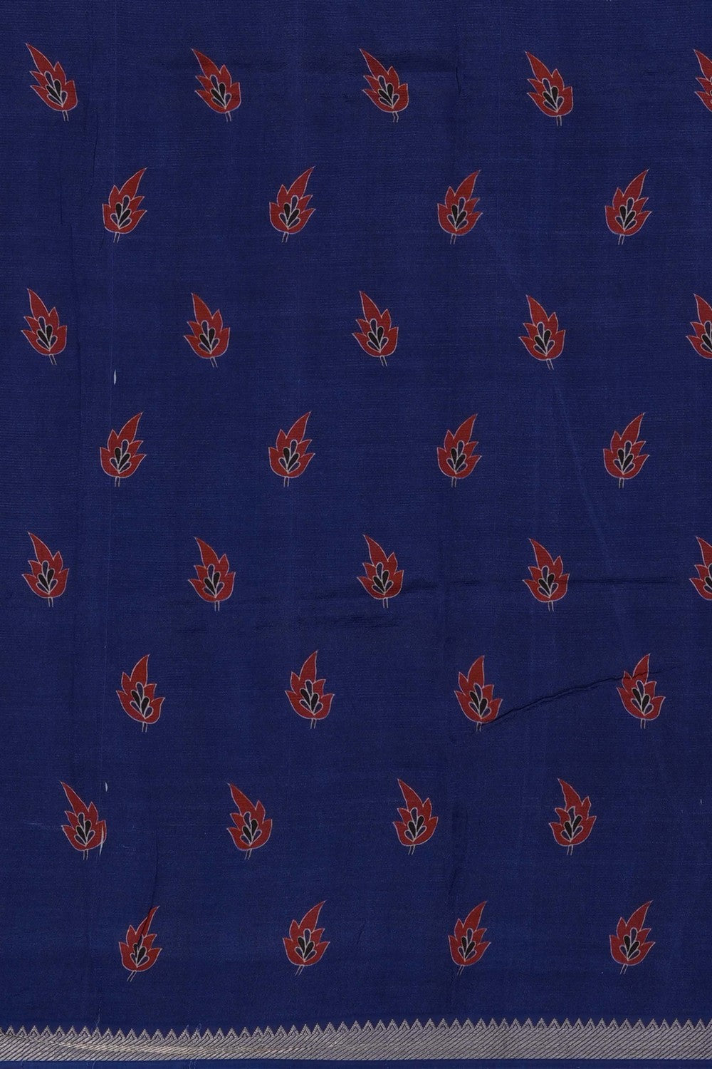 Image of A Floral Print Mangalagiri Silk Saree
