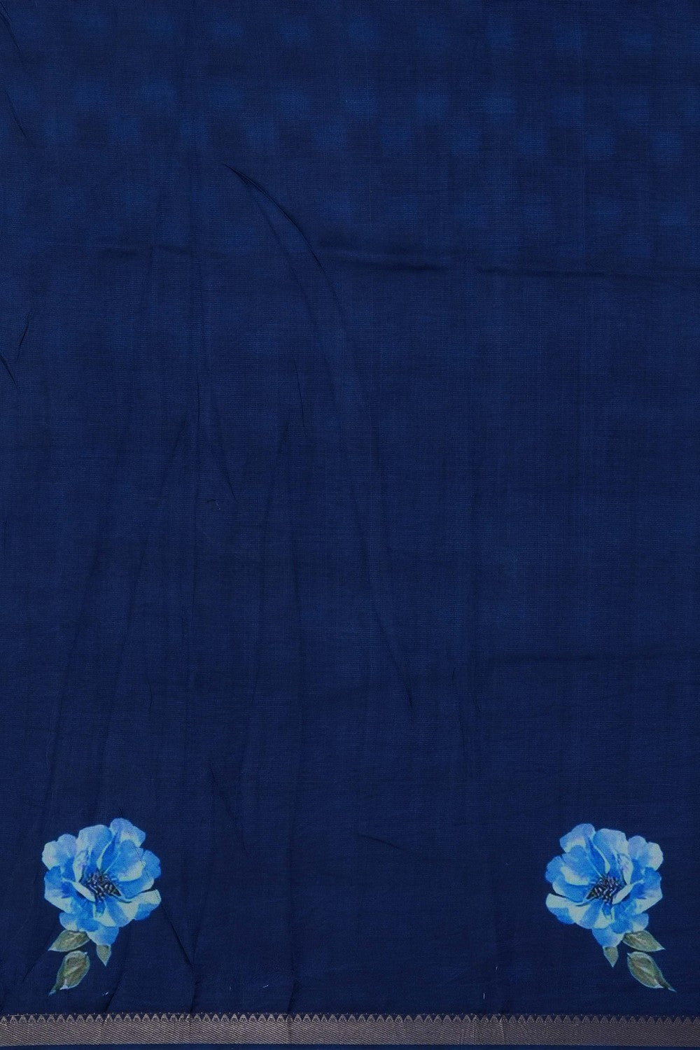 Image of A Floral Print Mangalagiri Silk Saree