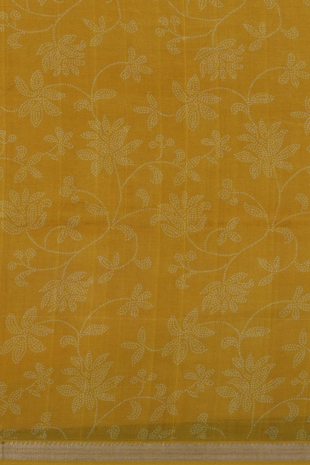 Image of A Floral Print Mangalagiri Silk Saree