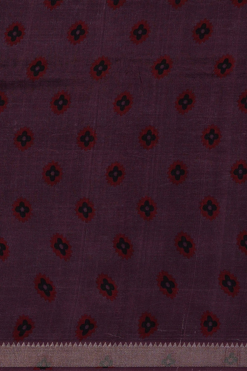 Image of Ajrakh Printed Mangalagiri Silk Saree