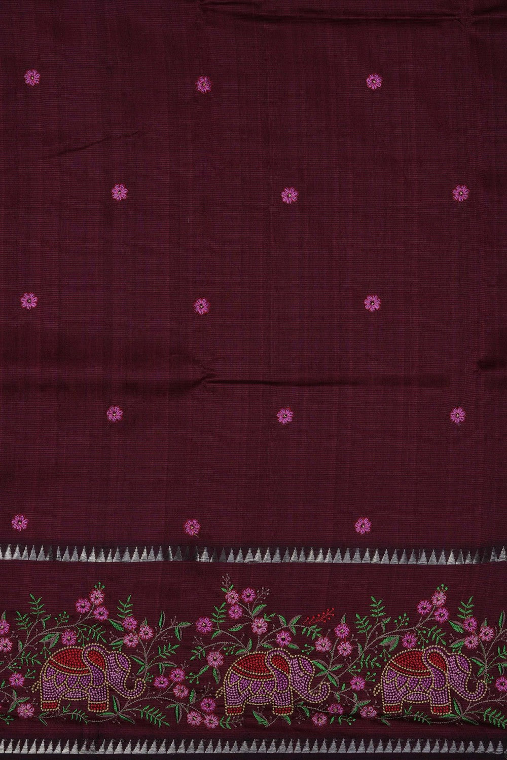 Image of Brown Mangalagiri Silk Saree