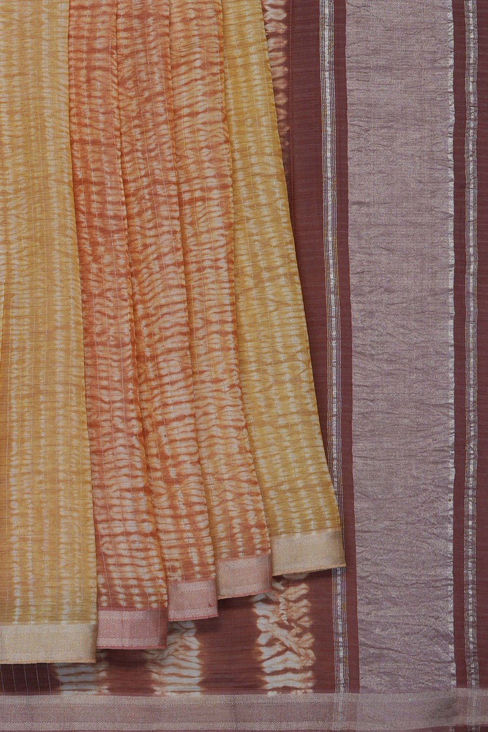 Image of Shibori Printed Mangalagiri Silk Saree