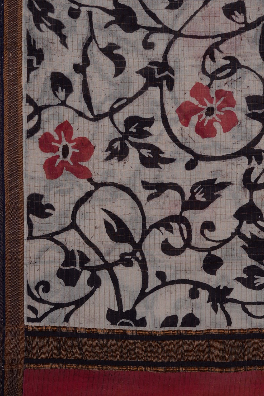 Image of A Floral Print Mangalgiri Dupatta
