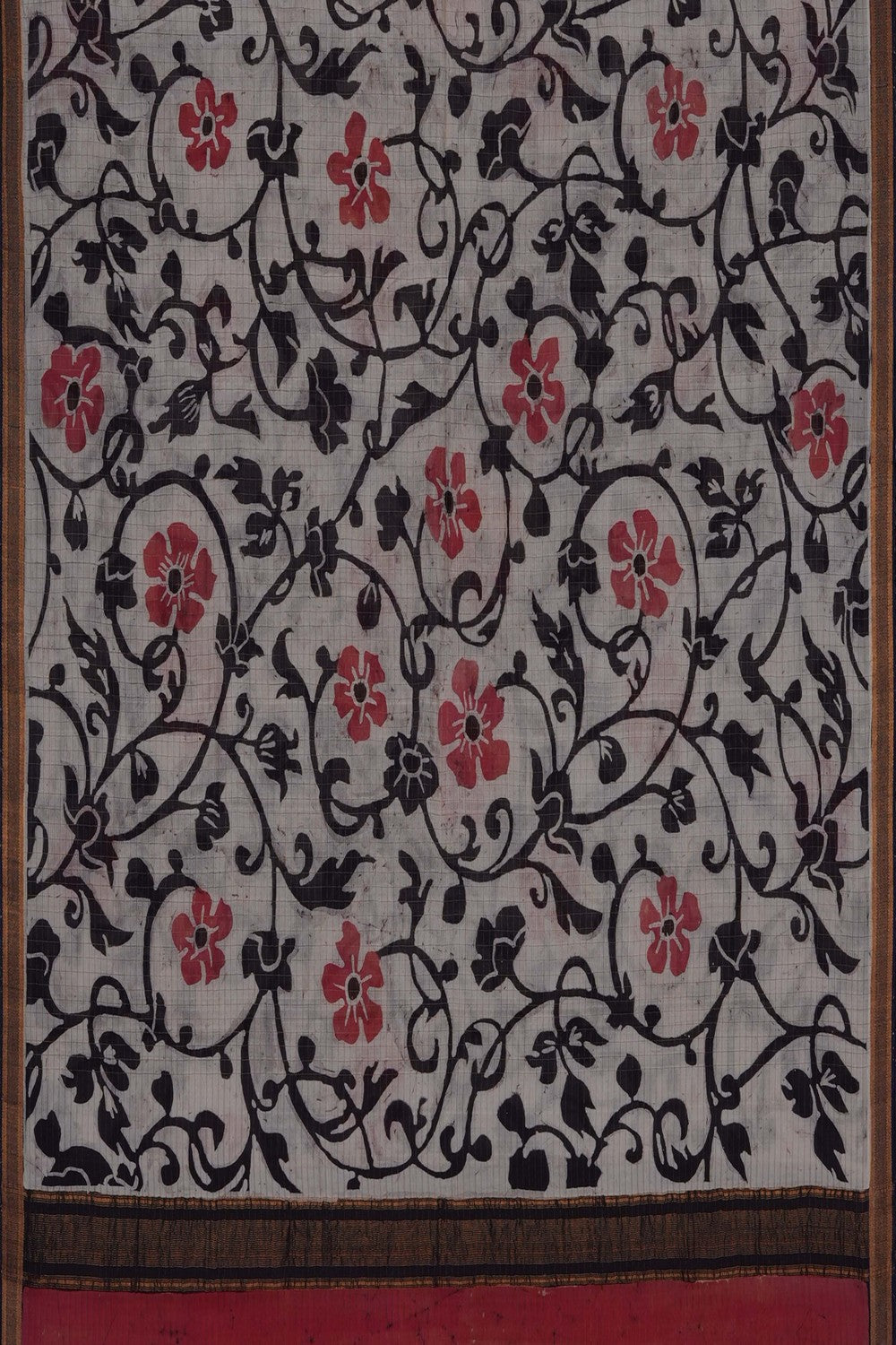 Image of A Floral Print Mangalgiri Dupatta