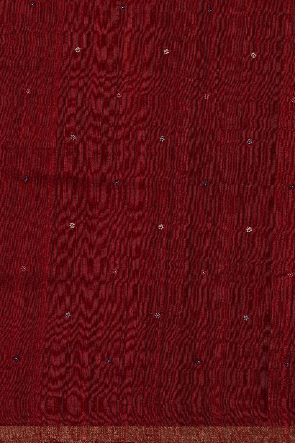 Image of Red Kora Silk Saree