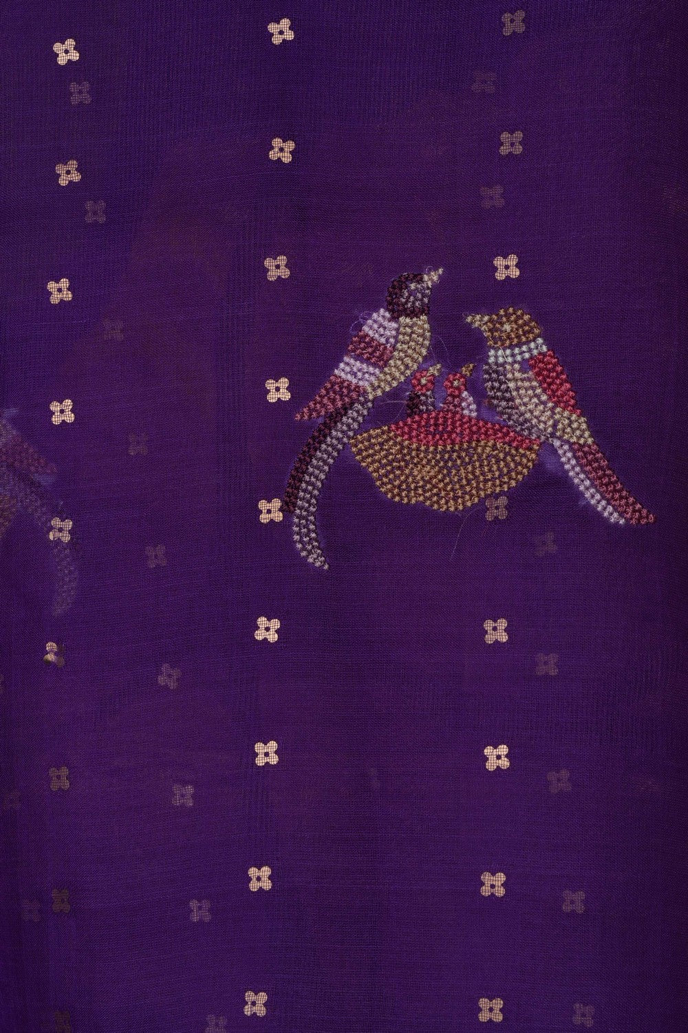 Image of Purple Kora Silk Saree