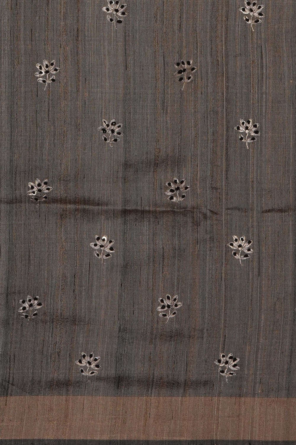 Image of Black Desi Tussar Silk Saree
