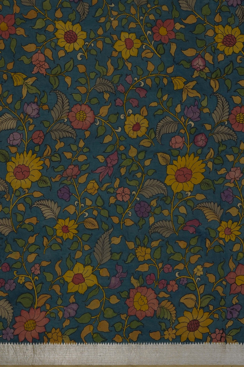 Image of Kalamkari Mangalgiri Silk Saree