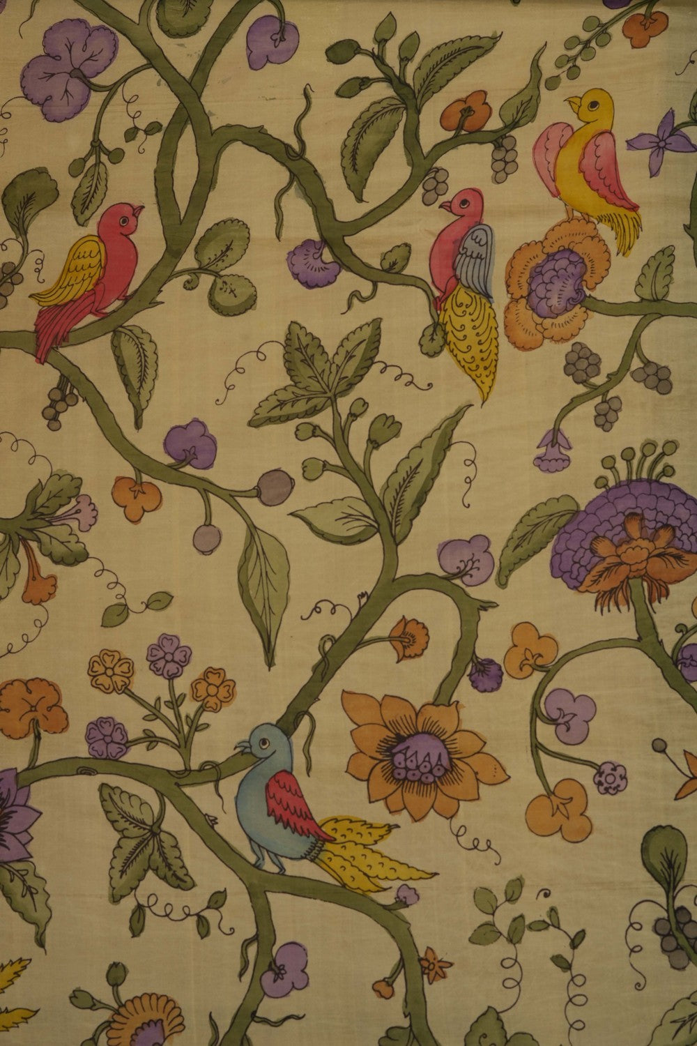 Image of Kalamkari Mangalgiri Silk Saree