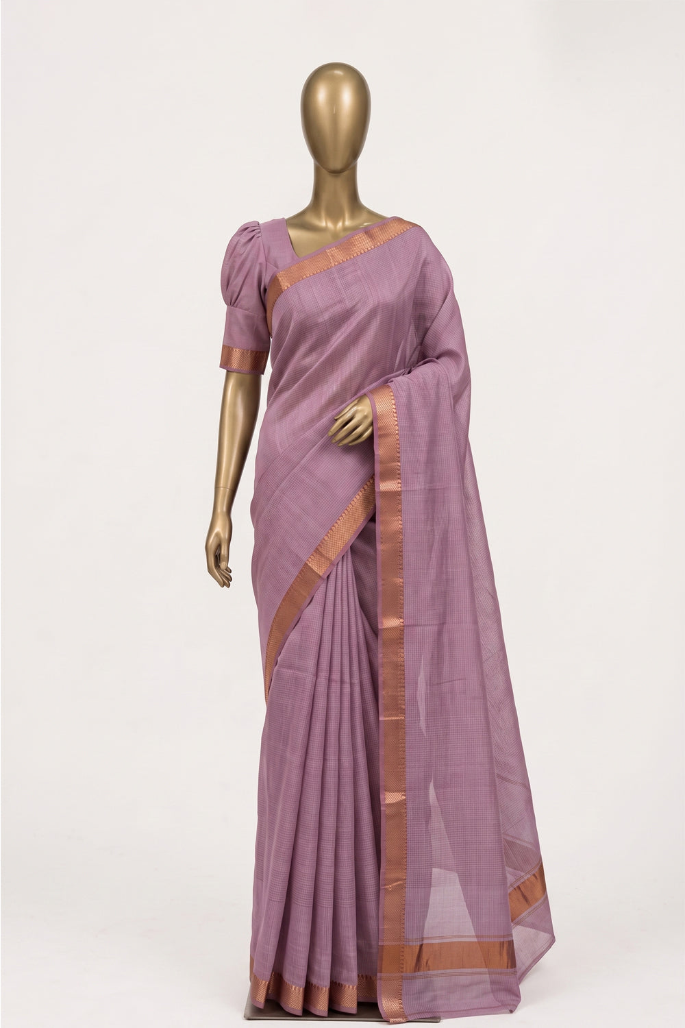 Image of Pink Mangalagiri Silk Saree