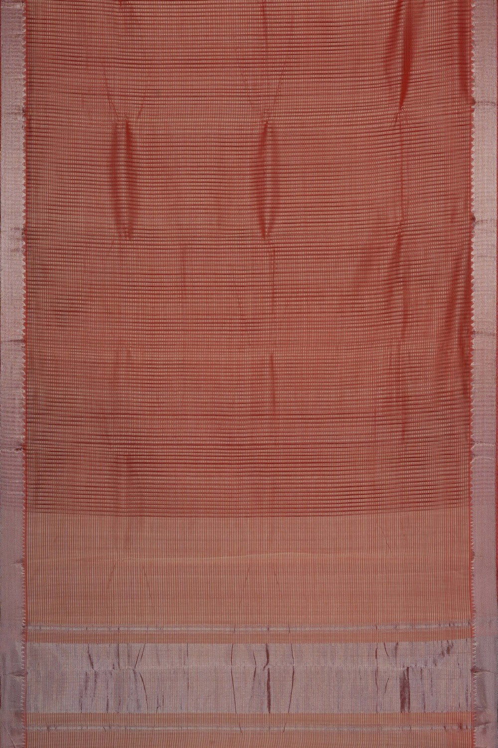 Image of Orange Mangalagiri Silk Saree
