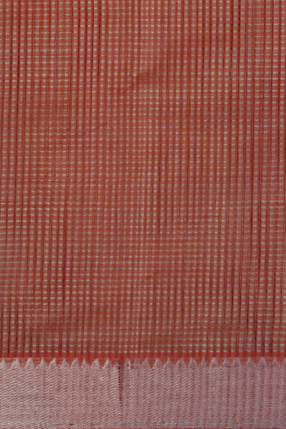 Image of Orange Mangalagiri Silk Saree