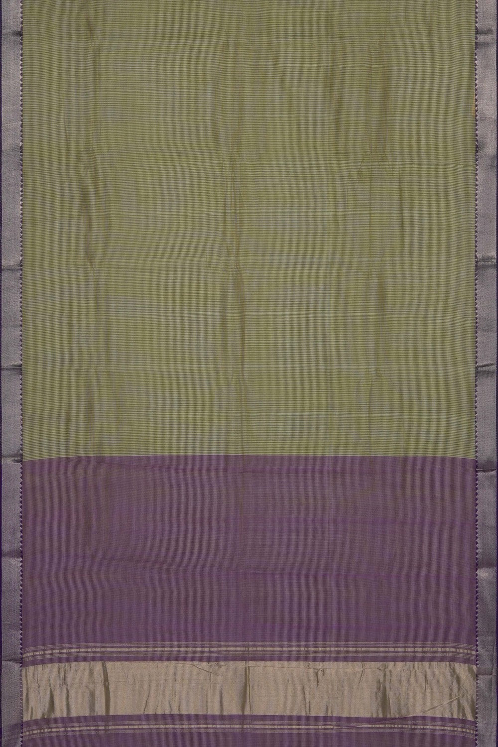 Image of Sage-Green Mangalagiri Silk Saree
