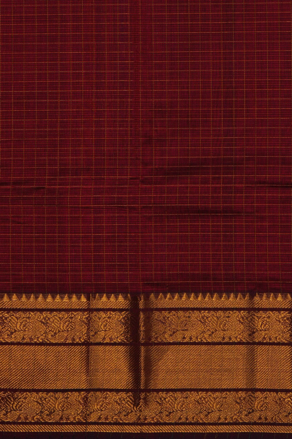 Image of Maroon Mangalagiri Silk Saree