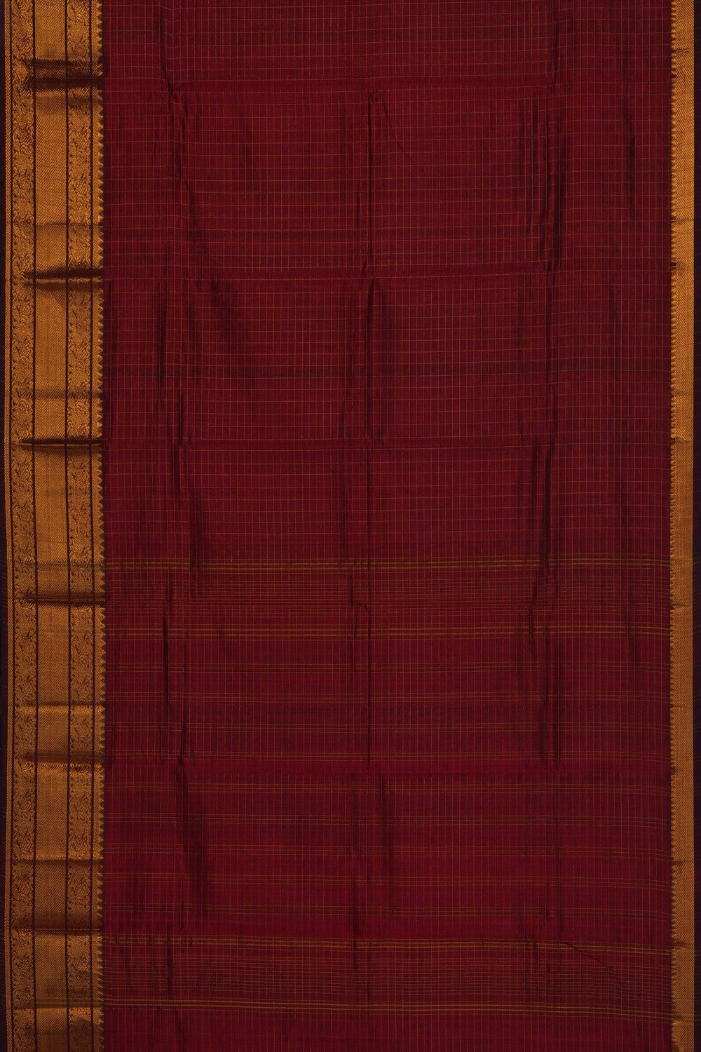 Image of Maroon Mangalagiri Silk Saree