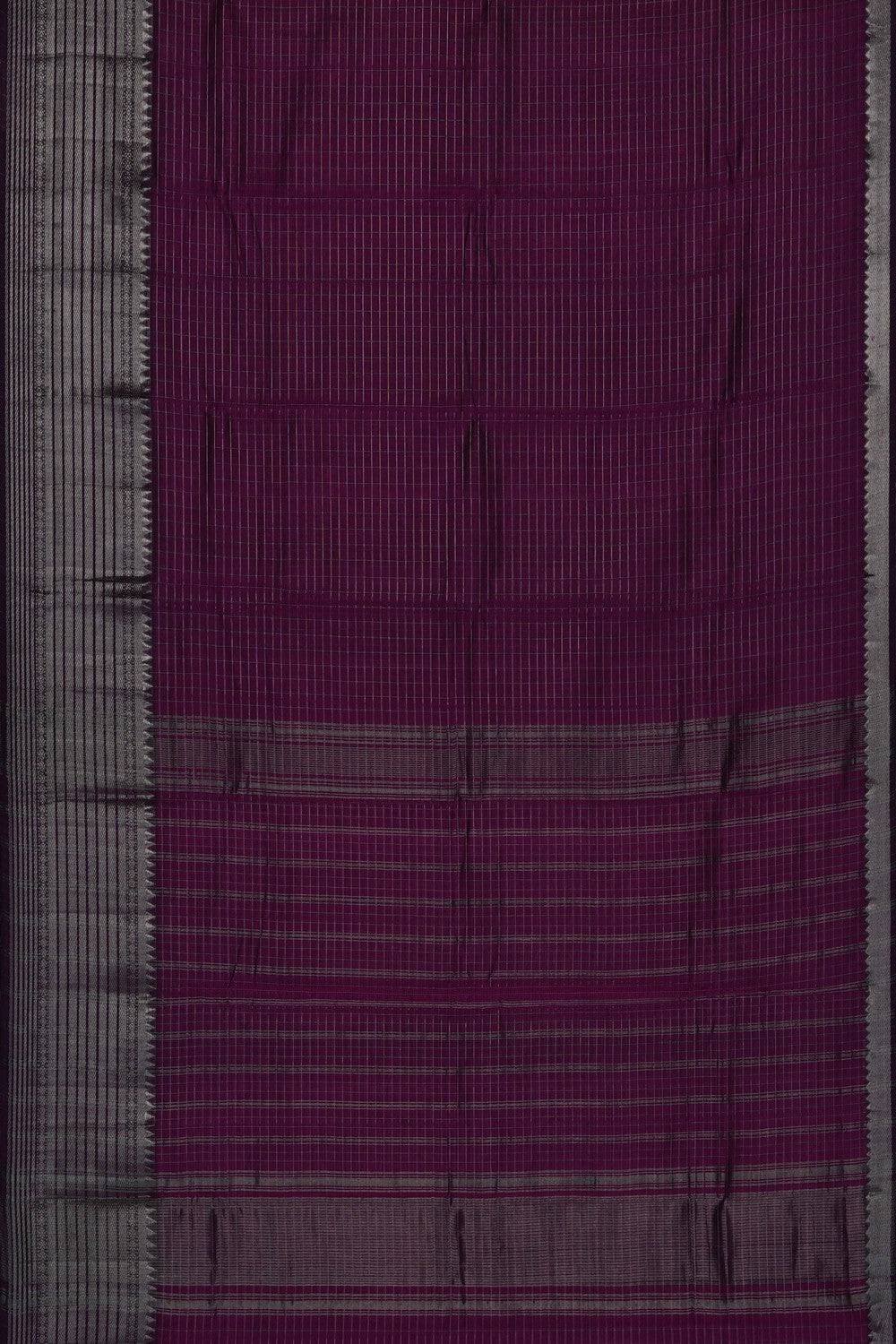 Image of Violet Mangalagiri Silk Saree
