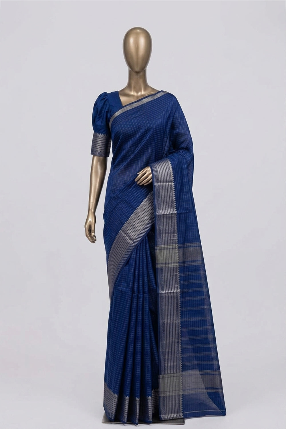 Image of Mangalagiri Silk Kattam Saree