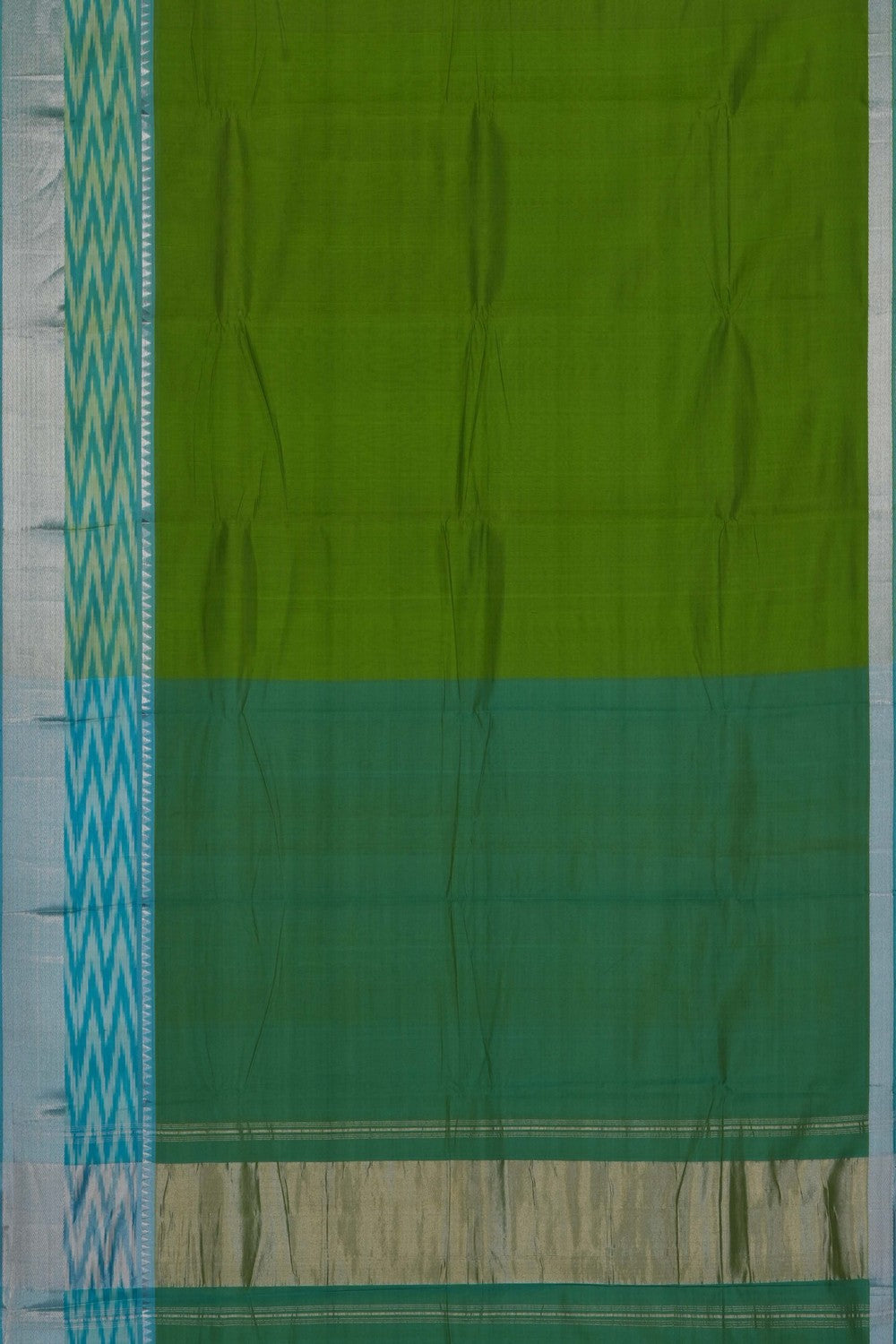 Image of Green Mangalagiri Silk Saree
