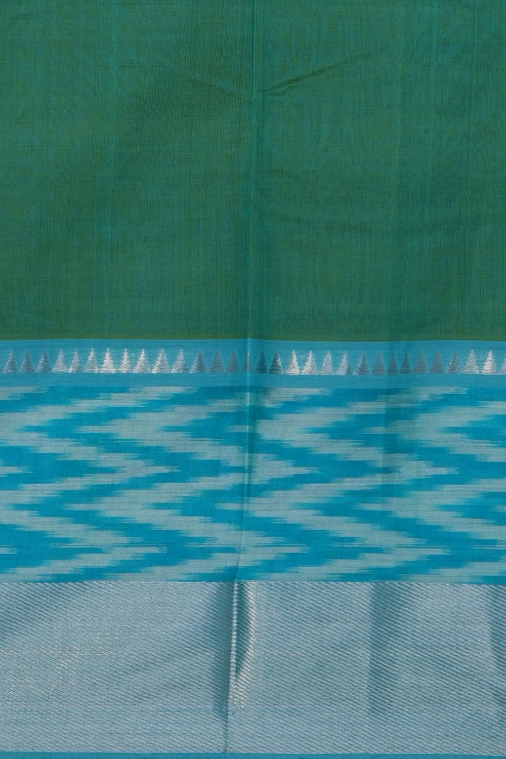 Image of Green Mangalagiri Silk Saree