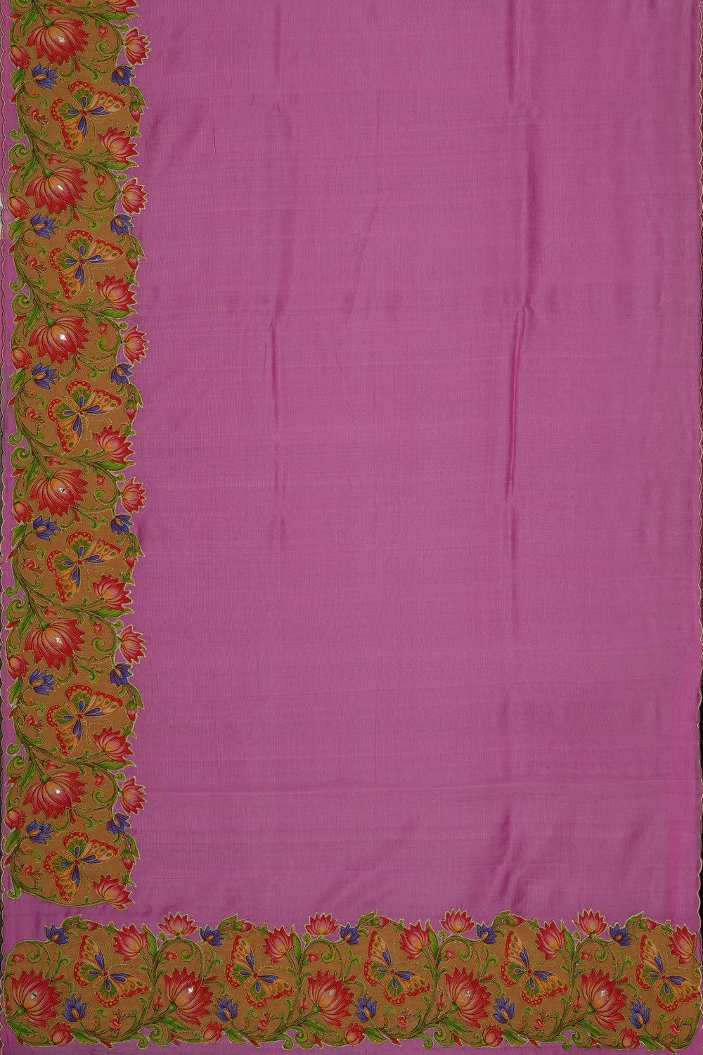 Image of Pink Mangalagiri Silk Saree