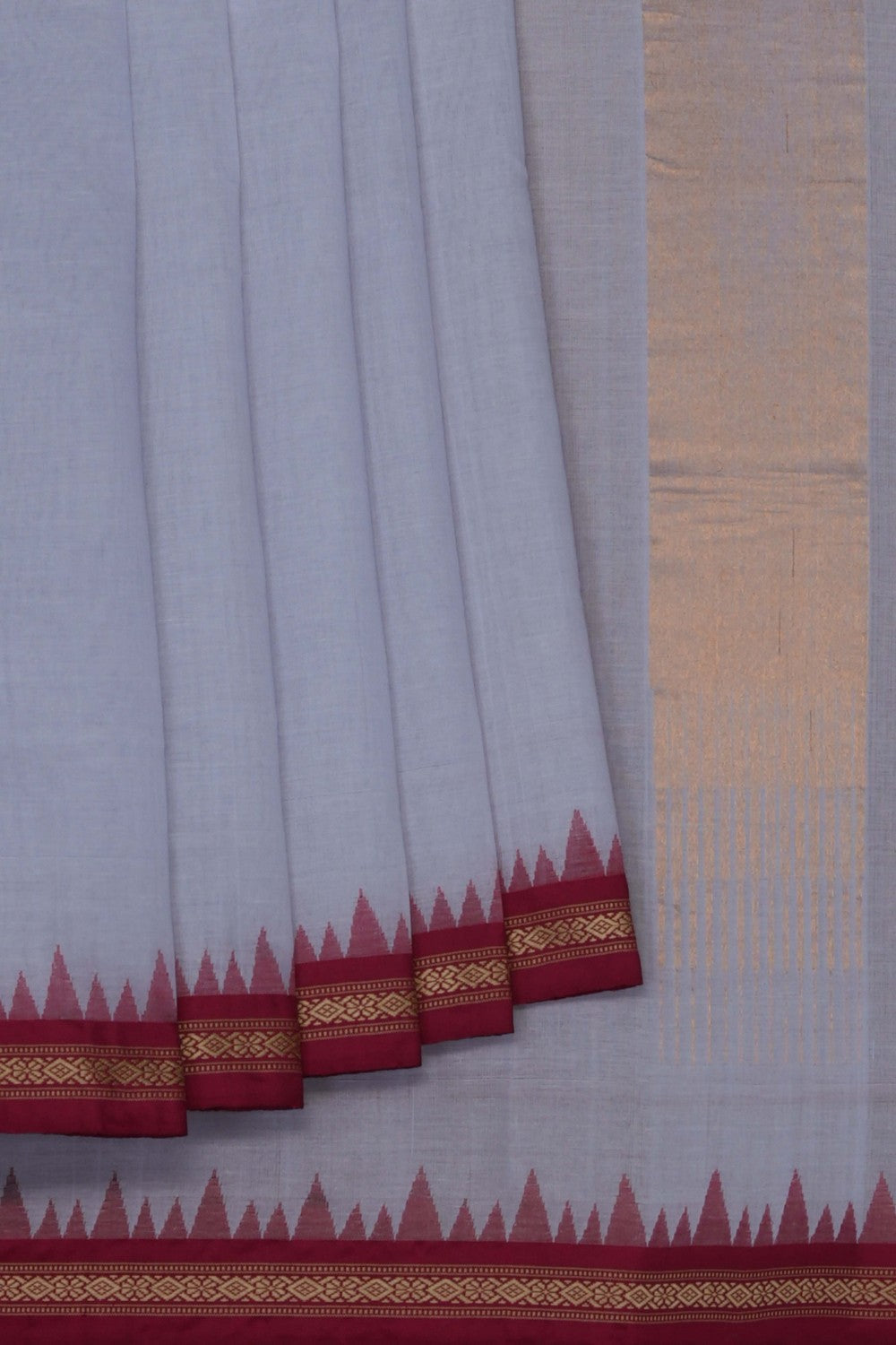 Image of Grey Ponduru Cotton Saree
