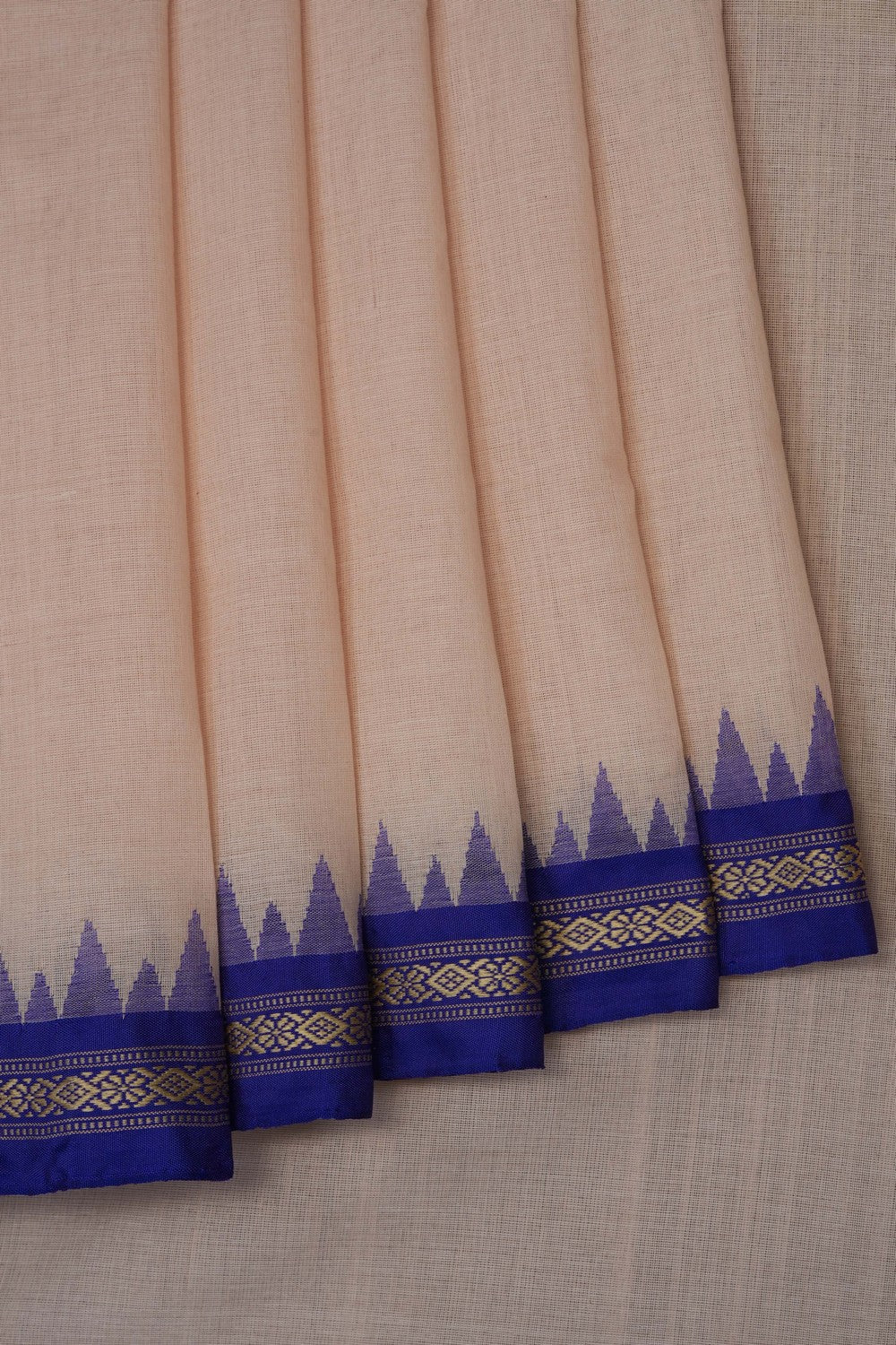 Image of Beige Ponduru Cotton Saree