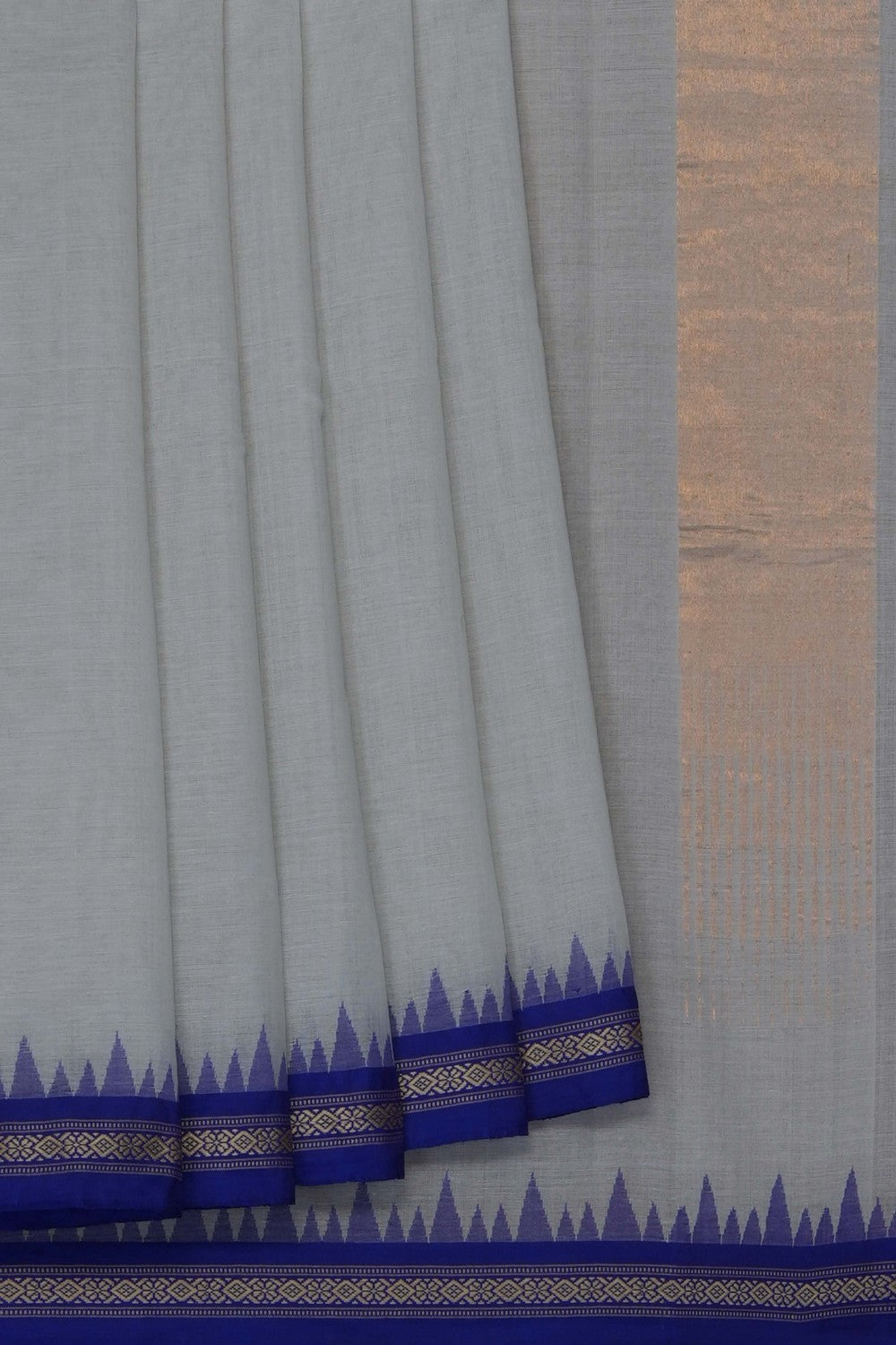 Image of Off-White Ponduru Cotton Saree
