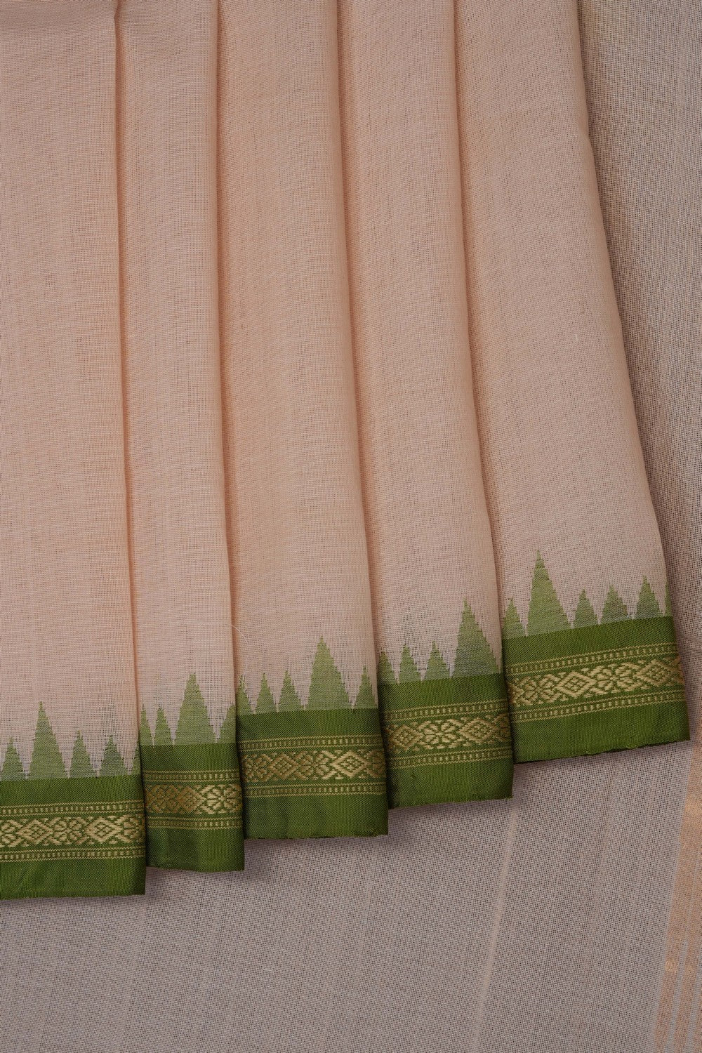 Image of Beige Ponduru Cotton Saree
