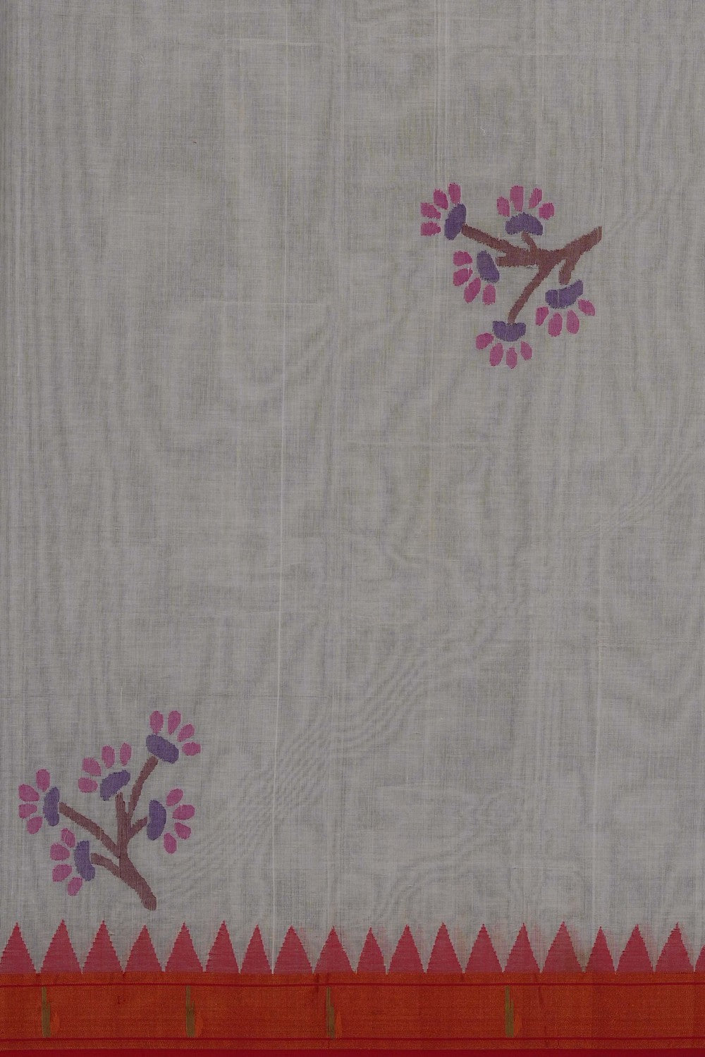 Image of Off-White Ponduru Cotton Saree