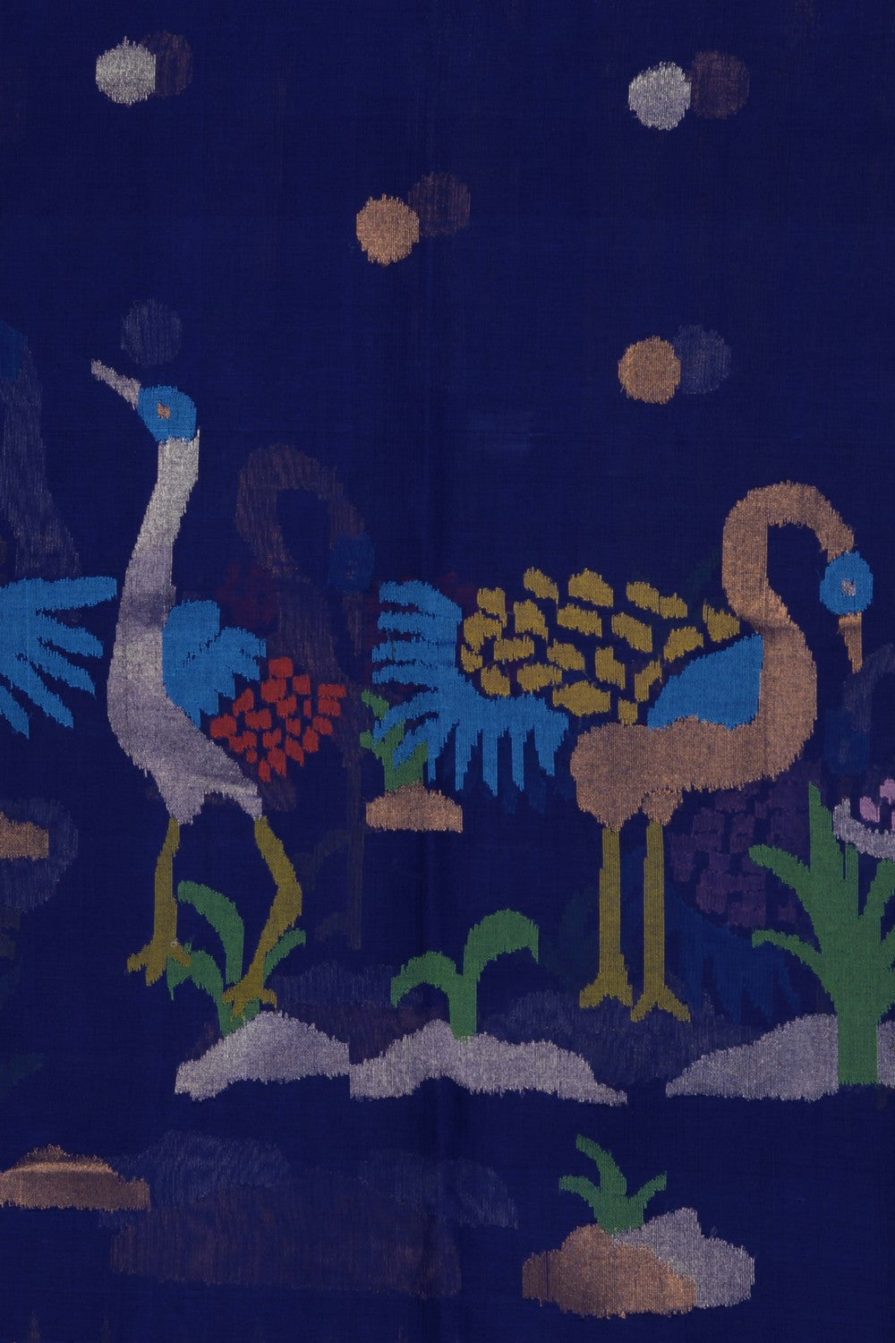 Image of Indigo Blue Ponduru Cotton Saree