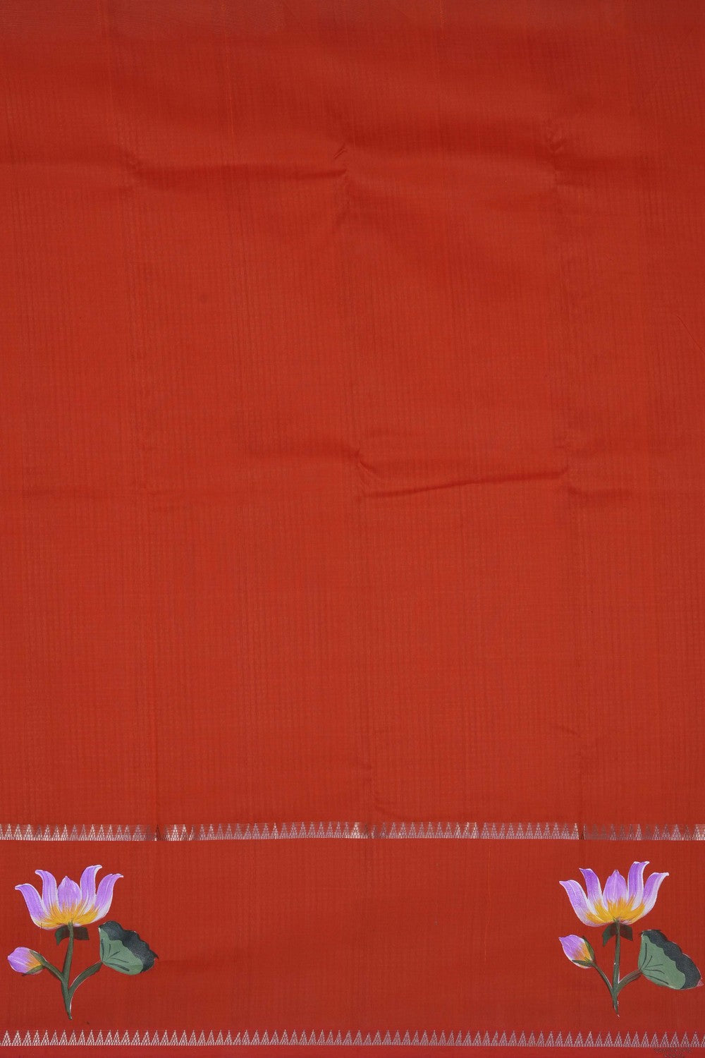 Image of Orange Mangalagiri Silk Cotton Saree