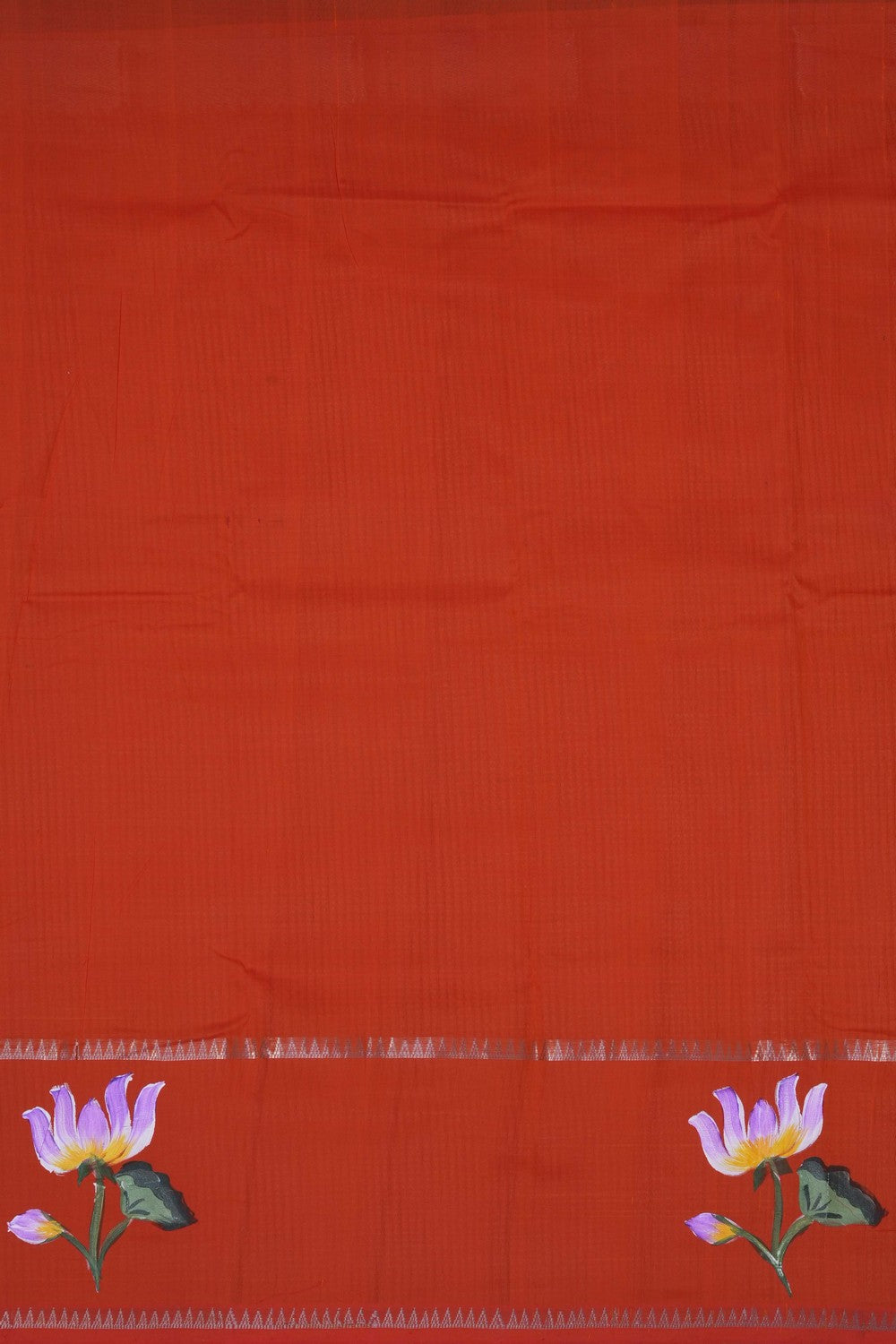 Image of Orange Mangalagiri Silk Cotton Saree