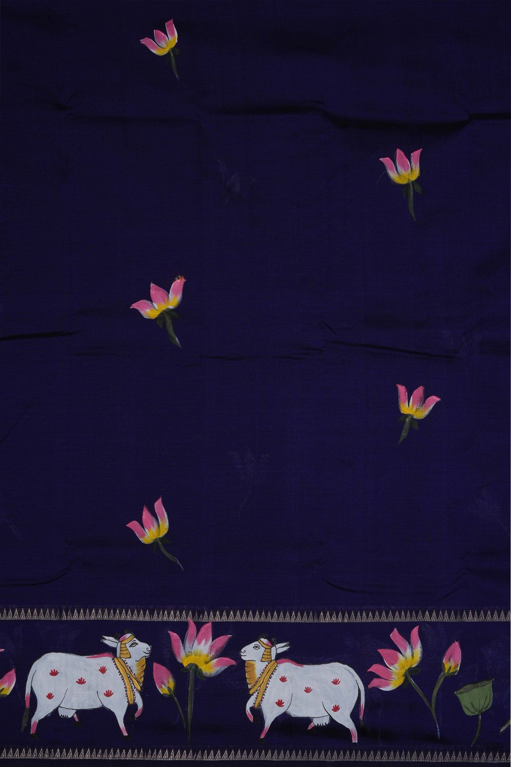 Image of Purple Mangalagiri Silk Saree