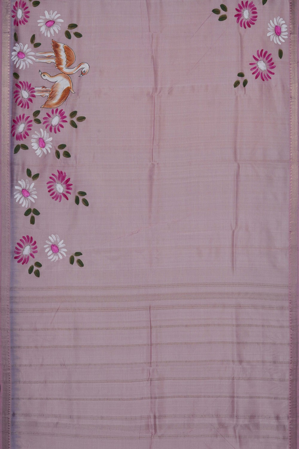 Image of Pink Mangalagiri Silk Saree