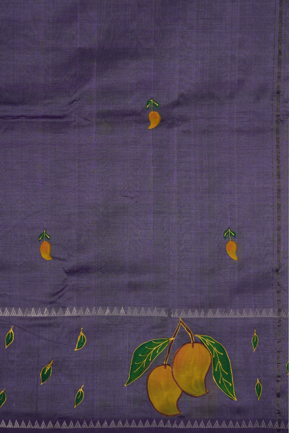 Image of Purple Mangalagiri Silk Saree