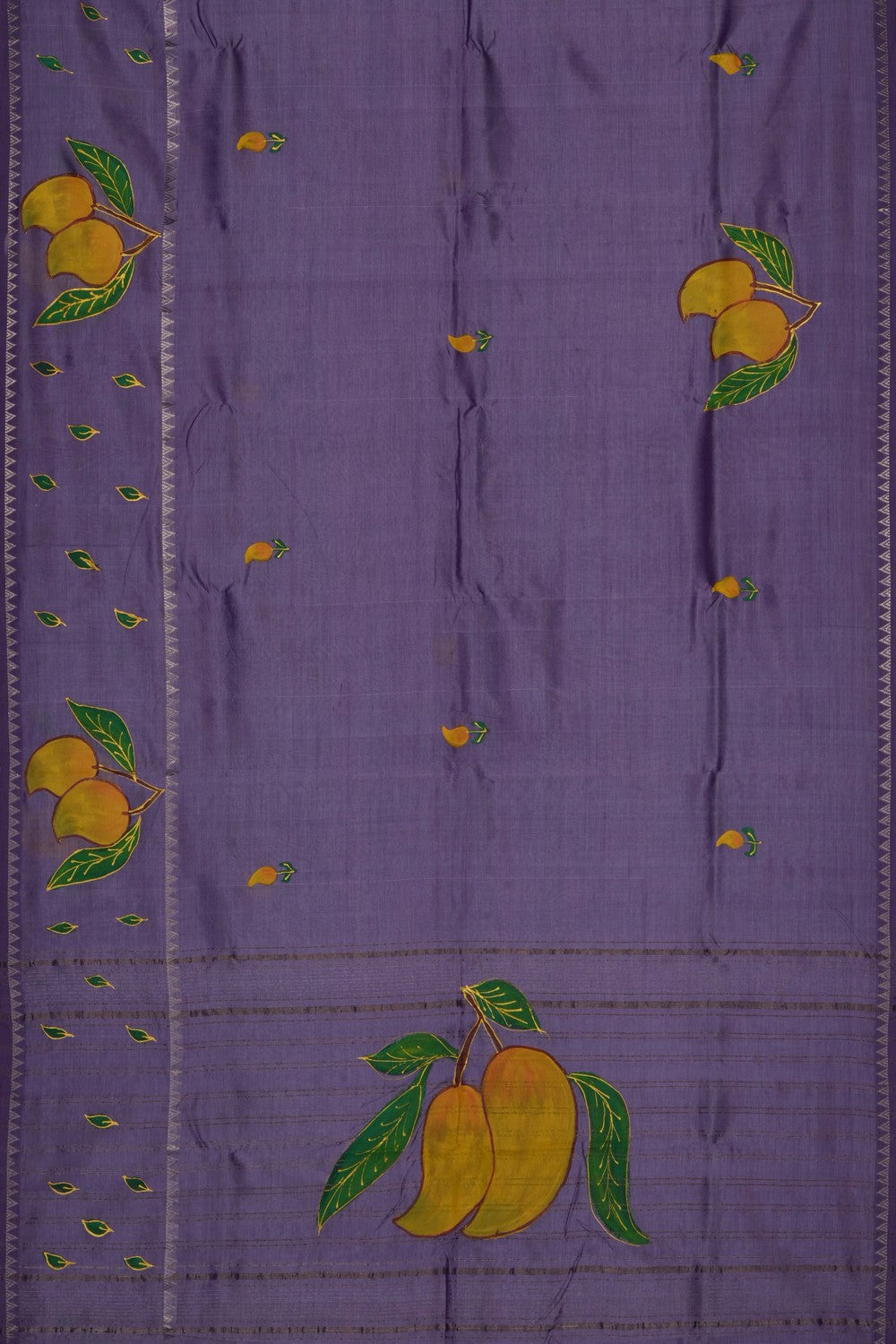Image of Purple Mangalagiri Silk Saree