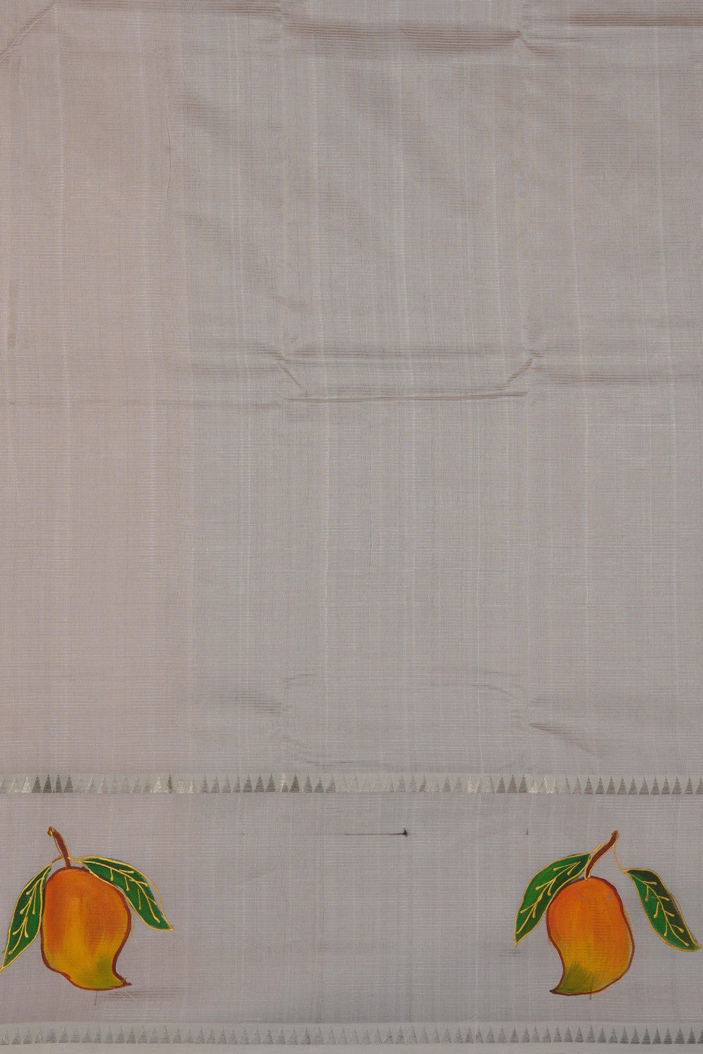 Image of Ivory Off-White Mangalagiri Silk Saree