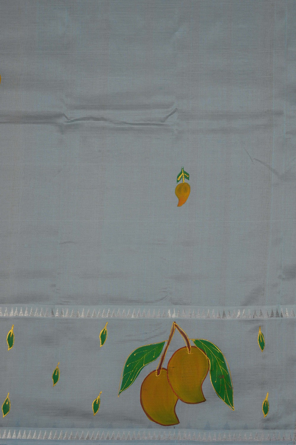 Image of Sky-Blue Mangalagiri Silk Saree